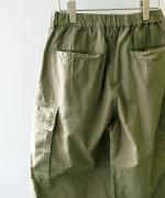 コットンリネン平織デニム　イージーワークパンツ